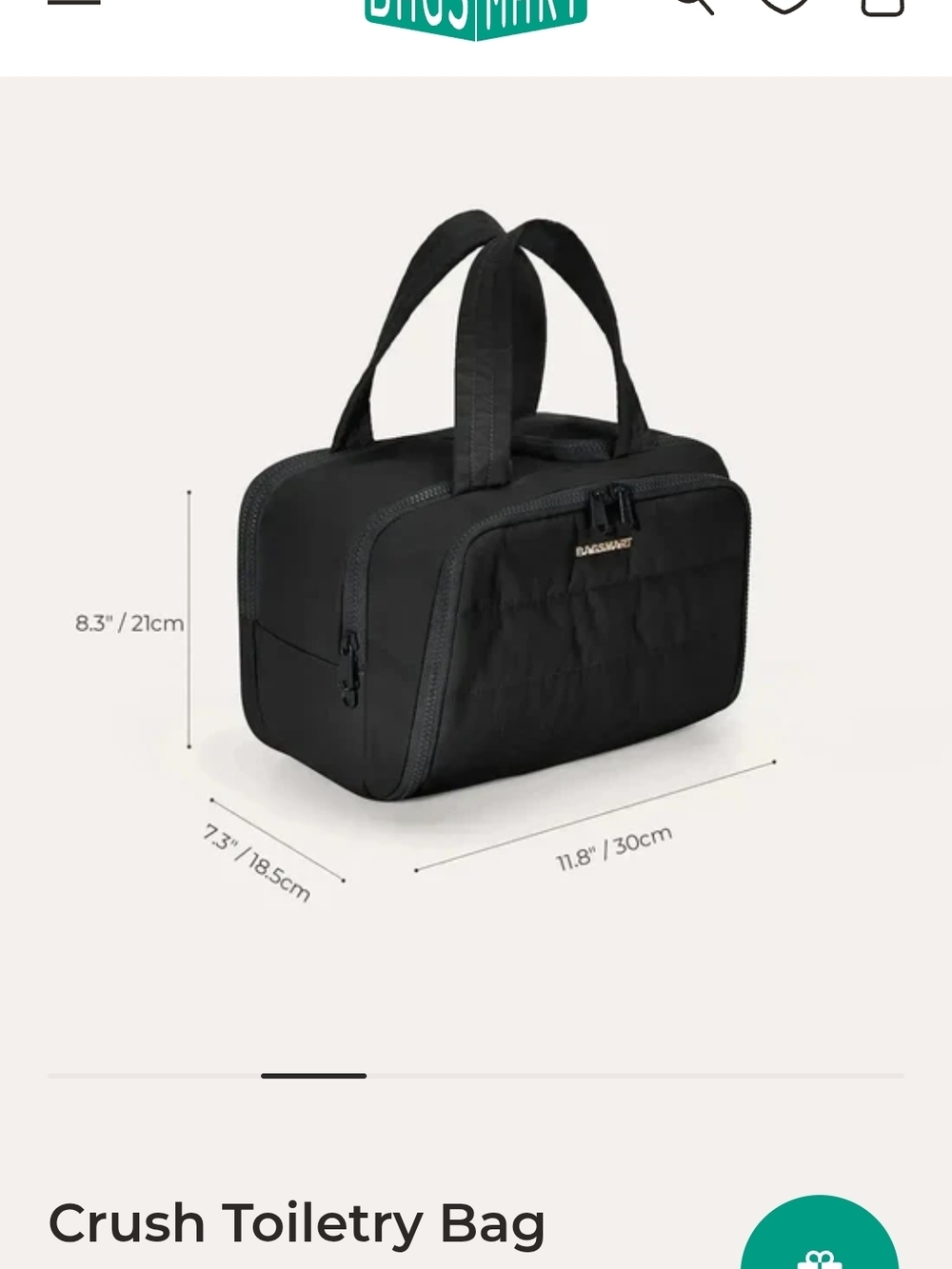 Crush Toiletry Bag - Black